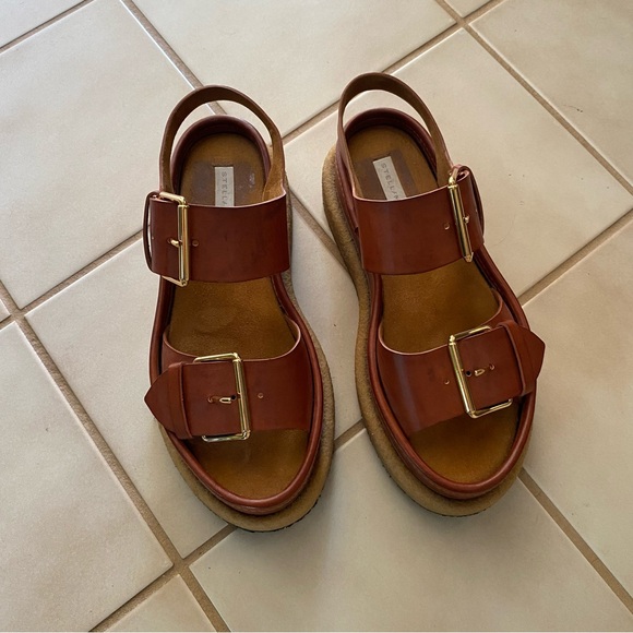 Stella McCartney Big Buckle Platform Sandals